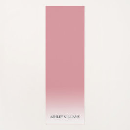 シックなスクリプトモノグラムダスティバラピンクグラデーション ヨガマット