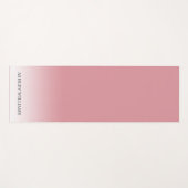 シックなスクリプトモノグラムダスティバラピンクグラデーション ヨガマット (正面(横))