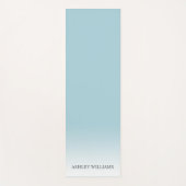 シックなスクリプトモノグラムブルーグローグラデーションヨガマット ヨガマット (正面)