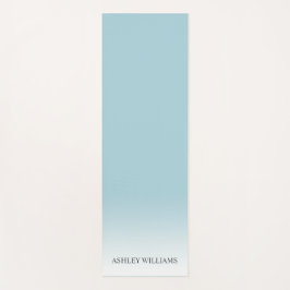 シックなスクリプトモノグラムブルーグローグラデーションヨガマット ヨガマット