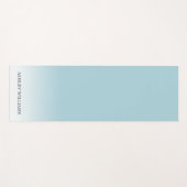 シックなスクリプトモノグラムブルーグローグラデーションヨガマット ヨガマット (正面(横))