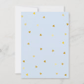 シックなスクリプトラブハート男の赤ちゃんありがとう詩 サンキューカード (裏面)