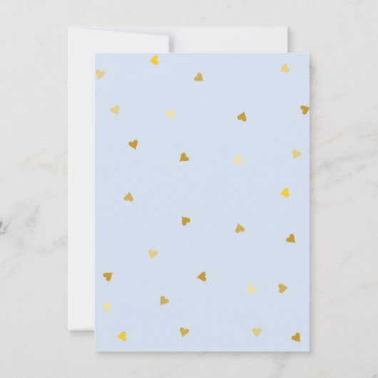 シックなスクリプトラブハート男の赤ちゃんありがとう詩 サンキューカード (裏面)