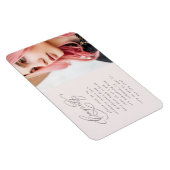 シックなスクリプトワンフォトピンク卒業パーティー マグネット (右側)