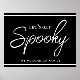 シックなスクリプト不気味タイポグラフィハロウィーンを手に入れよう ポスター