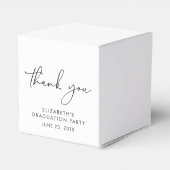 シックなスクリプト卒業パーティーありがとう フェイバーボックス (裏面サイド)