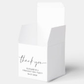 シックなスクリプト卒業パーティーありがとう フェイバーボックス (オープン)