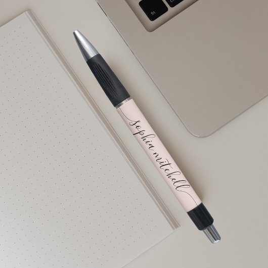 シックなスクリプト書道赤面ピンク ボールペン