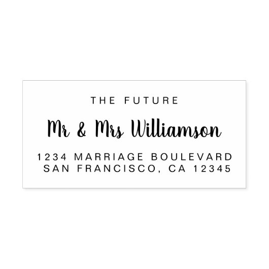 シックなスクリプト未来ミセス結婚ズ差出人住所R ラバースタンプ (インプリント)