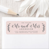 シックなスクリプト未来ミセス・ピンク差出人住所 ラベル (インサイチュ)