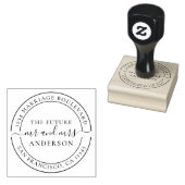 シックなスクリプト未来ミセス・ラウンド差出人住所 ラバースタンプ (押印)