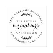 シックなスクリプト未来ミセス・ラウンド差出人住所 ラバースタンプ (インプリント)