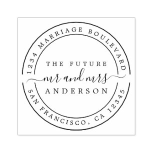 シックなスクリプト未来ミセス・ラウンド差出人住所 ラバースタンプ