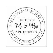 シックなスクリプト未来ミセス・ラウンド差出人住所Rub ラバースタンプ (インプリント)