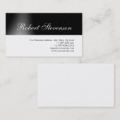 シックなスクリプト白黒デザイン名刺 名刺 (正面/裏面)