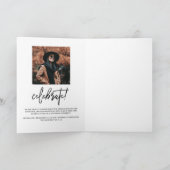 シックなスクリプト2写真卒業 案内状 (内部)