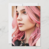 シックなスクリプト2枚の写真卒業 招待状 (裏面)