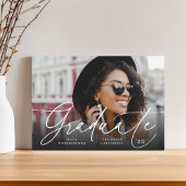 シックなスクリプト |写真卒業のお知らせ 案内状