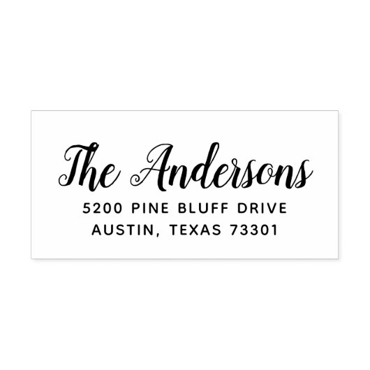 シックなスクリプト |差出人住所スタンプ ラバースタンプ (インプリント)