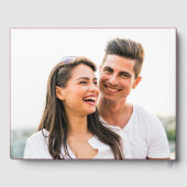 シックなスクリプトBurgundyフォト結婚ズ ゲストブック (裏面)