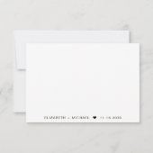 シックなスクリプトQRコ結婚ード 出欠カード (裏面)