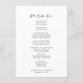 シックなスクリプ結婚ト メニュー (正面)