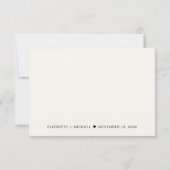 シックなスクリー結婚ム 出欠カード (裏面)