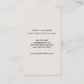 シックなスタイリッシュヴィンテージカメの殻 名刺 (裏面)