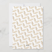 シックなスタイリッシュ金ゴールドと赤面ピンクの葉の写真 シーズンカード (裏面)