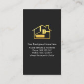 シックなスタイリッシュ金ゴールドタブのペインター 名刺 (裏面)