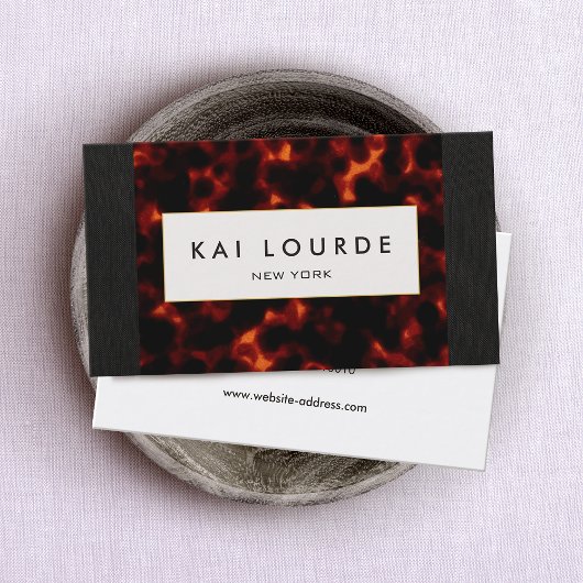 シックなスタイリッシュTortoise Shellインテリアデザイナー 名刺