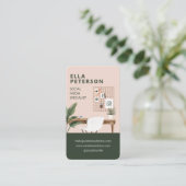 シックなスタイリッシュWorkstation Office Deskソーシャルメディア 名刺 (スタンド正面)