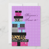 シックなスタッカブルギフトバースデーパーティーの招待 招待状 (正面)