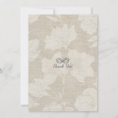 シックなストリングライツリネンフローラバチェロレッテ 招待状 (裏面)