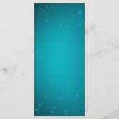 シックなストリングライトターコイズ結婚グリッターのメニュー メニュー (裏面)