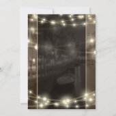 シックなストリングライトブラック50thバースデーパーティー 招待状 (裏面)