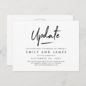 シックなストローク編集可能なカラー日付の変更 ポストカード (正面/裏面)