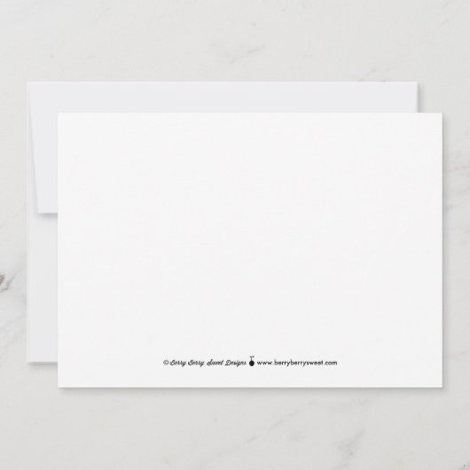 シックなストローク編集可能カラー結婚の更新カード サンキューカード (裏面)