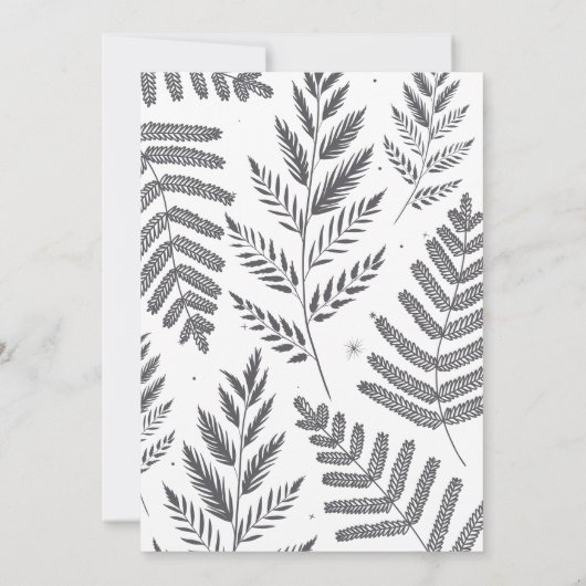 シックなスナップショットフォト婚約 案内状 (裏面)