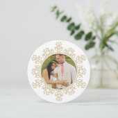 シックなスノーフレーク | 休日の写真カード シーズンカード (スタンド正面)