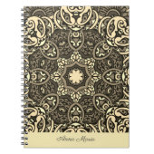 シックなスパイラルプランナーまたはアポイントメントの本 – マンダラ ノートブック (正面)