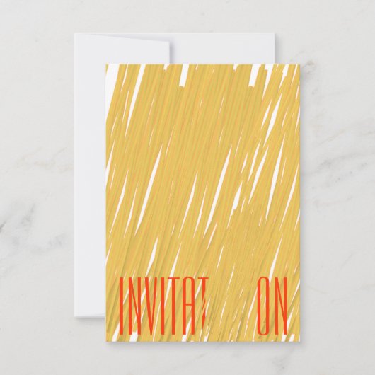 シックなスパゲティパスタディナイタリアンー招待状 招待状 (正面)