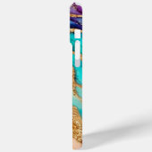 シックなスパークリーグリッターゴールデンレインボインアゲートグラマー Case-Mate iPhoneケース (裏面 / 左)