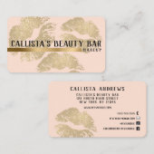 シックなスパークリー金ゴールドグリッターリップメイクアップアーティスト 名刺 (正面/裏面)