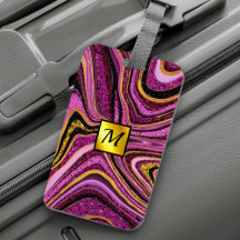 シックなスパークルグリッター大理石アートピンク金ゴールドモノグラム