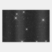 シックなスパークルグリッター大理石アートピンク金ゴールド ラッピングペーパーシート (正面3)