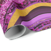 シックなスパークルグリッター大理石アートピンク金ゴールド ラッピングペーパー (ロールコーナー)