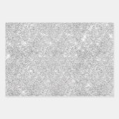 シックなスパークルグリッター大理石アートブルー金ゴールド ラッピングペーパーシート (正面3)