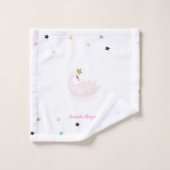 シックなスワンスターズプリンセス バスタオルセット (ウォッシュタオル)