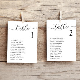 シックなス結婚クリプトの表座席表カード 招待状